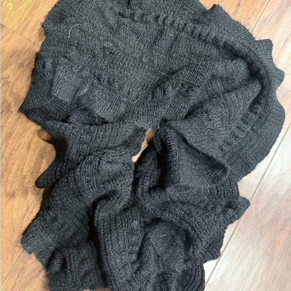 New York & Company Black Knit Scarf